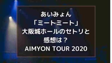 あいみょん「ミートミート」大阪城ホールのセトリと感想は？AIMYON TOUR 2020