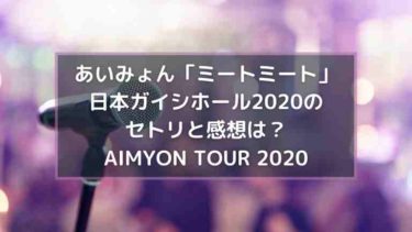 あいみょん「ミートミート」日本ガイシホール2020のセトリと感想は？AIMYON TOUR 2020